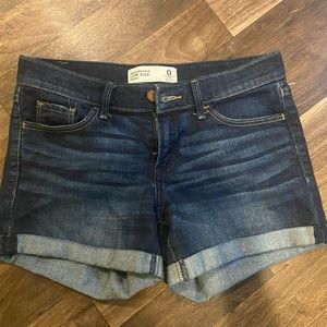 Abercrombie and Fitch jean shorts size 0, W 25, 4” inseam